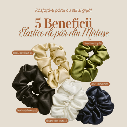 Set mătase naturală bleumarin