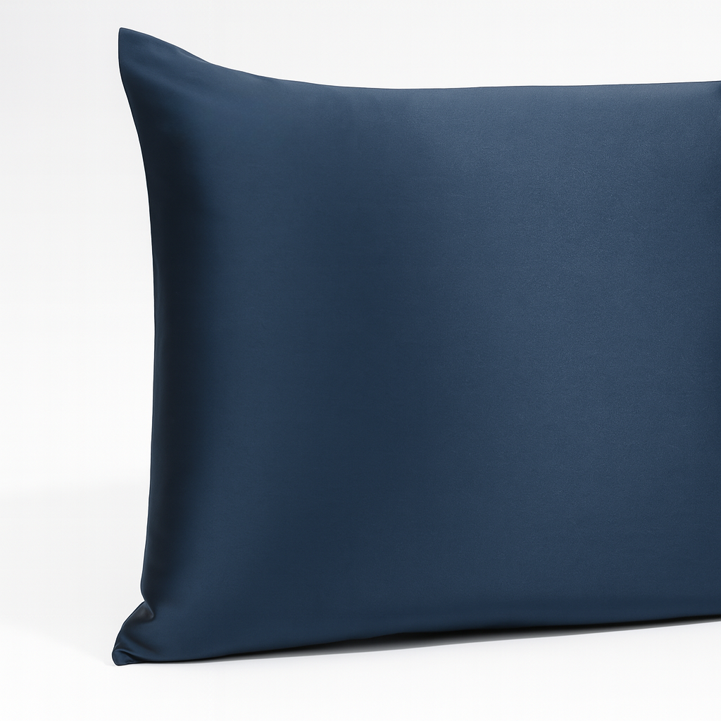 Set mătase naturală bleumarin