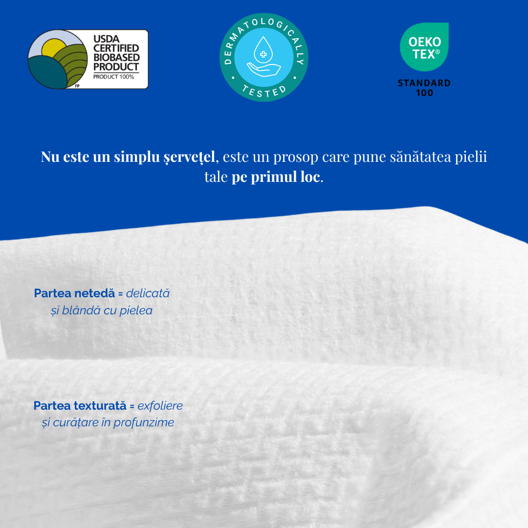 Prosoape faciale biodegradabile