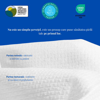 Prosoape faciale biodegradabile