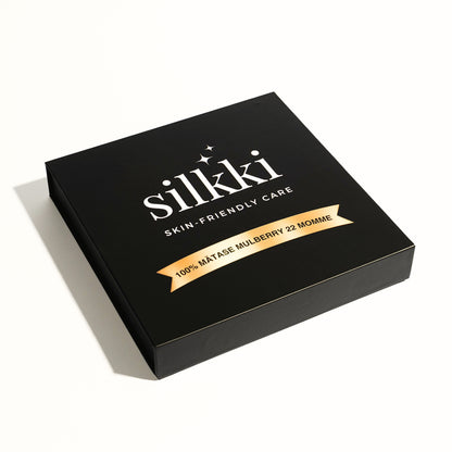 Set mătase naturală bleumarin